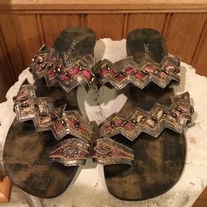 Very stylish glittery sandals